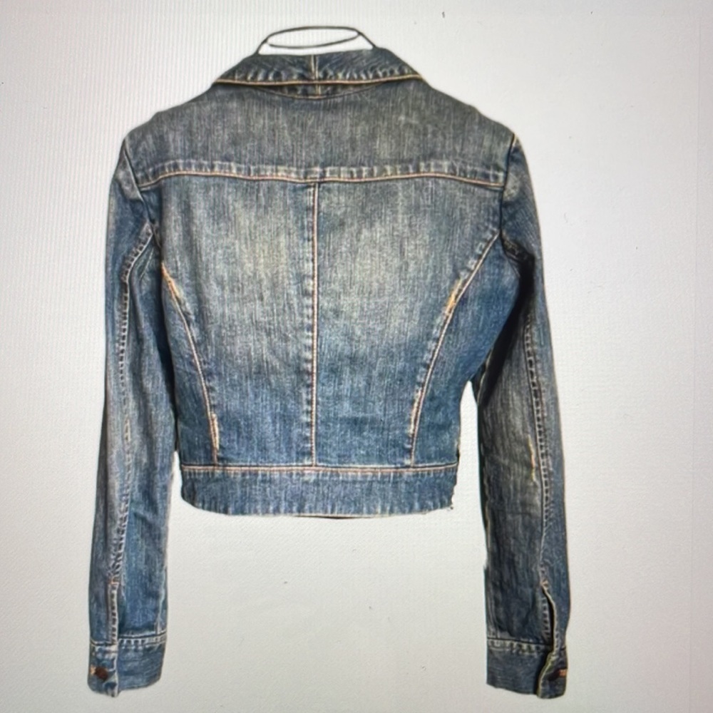 New York & Company Blue Jean Distressed Jacket NWOT - Picture 7 of 10